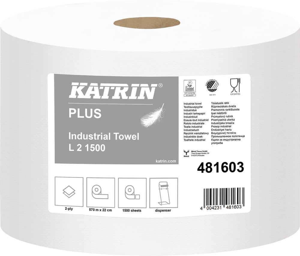 Putzpapier NEUTRAL, weiss 2lagig 22x38cm 1500Blatt KATRIN