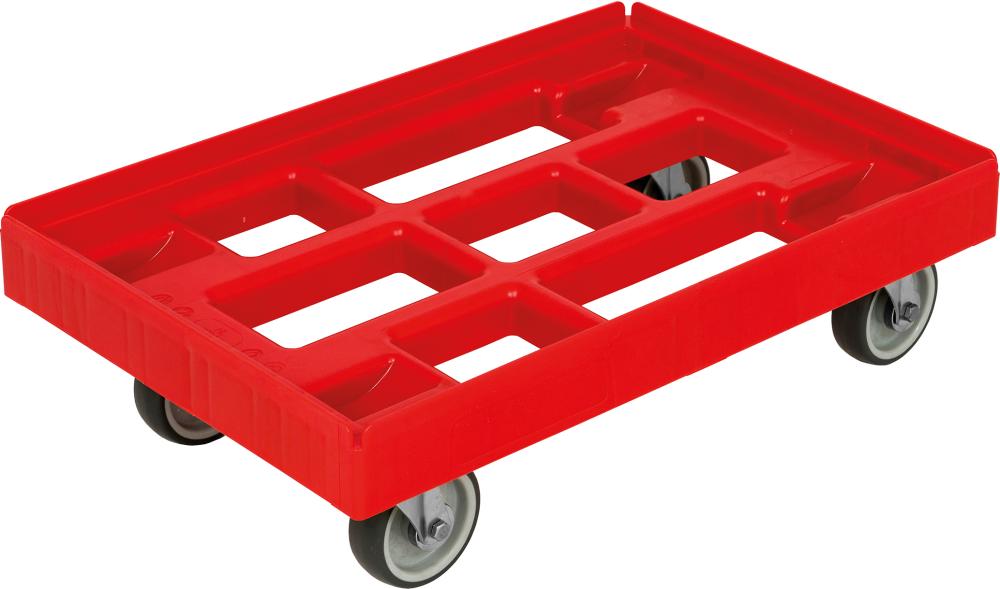 Transportroller NEUTRAL, B410xT610 mm rot Traglast 300kg