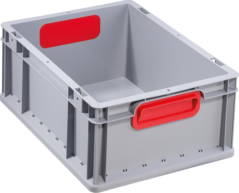 EuroBox PRECITOOL, 417,400x300x170mmGriffe geschl.,grau/rot