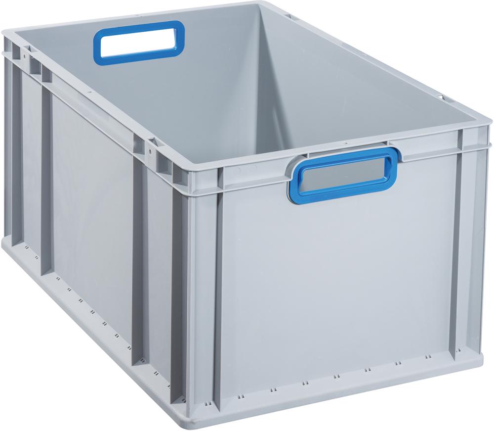 EuroBox PRECITOOL, 632,600x400x320mmGriffe offen,grau/blau