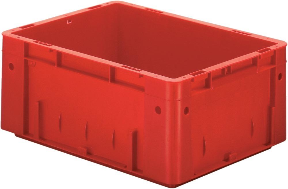 Transport-Stapelkasten LA-KA-PE, B400xT300xH175 mm rot Auflast 600kg ohne Griffloch LA-KA-PE