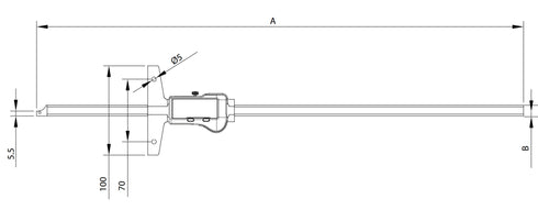 Tiefenmessschieber S_Depth EVO Shortcut Measuring Face