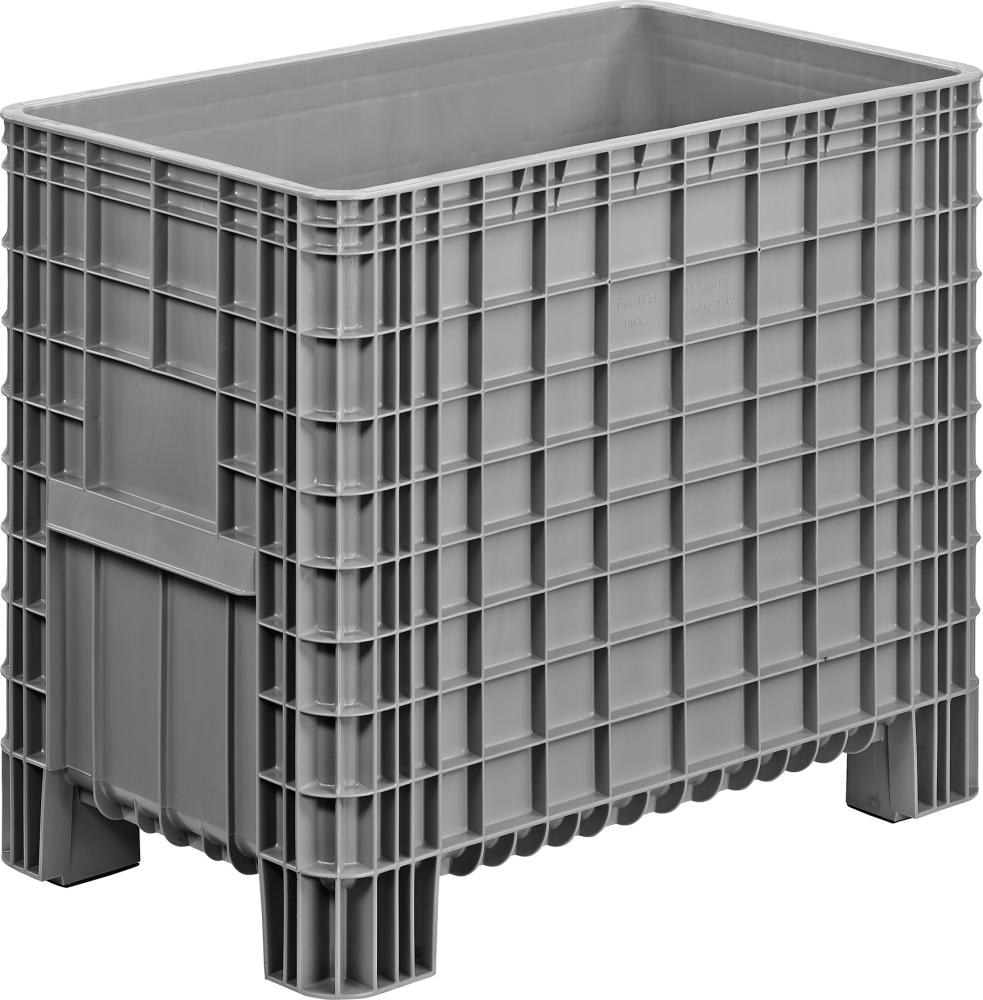 Großbehälter NEUTRAL, PE stationärB1030xT600xH840 mm grau Volumen 400 l Boden/Wände geschlossen