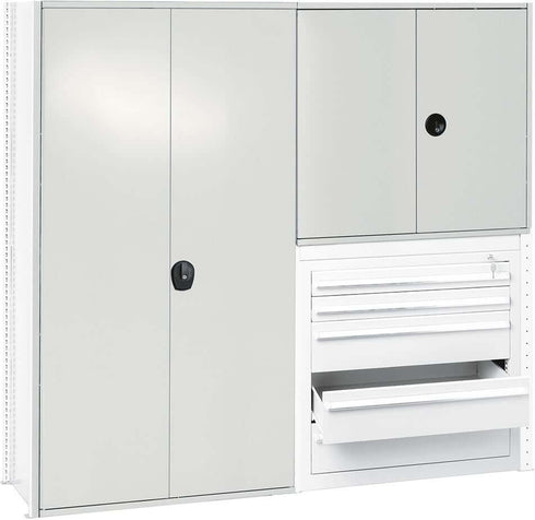 Flügeltür SCHULTE LAGERTECHNIK, B1000xH2000 mm RAL 7035 gleichschließend