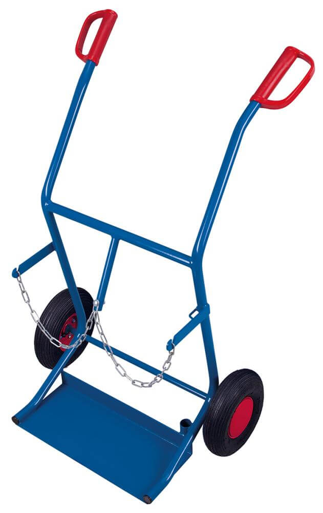 Stahlflaschenkarre VARIOFIT, 150 kg2x20 l Lufträder VarioFit
