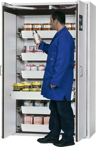 Gefahrstoffschrank S-CLASSIC-90 ASECOS, Gefahrstoffschr. S-Clas90B1200mm,6VA,R7035