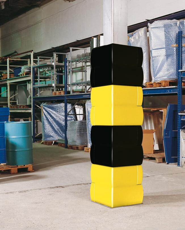 Pfeiler-Schutzprofil ASECOS, 240 PE schwarz VE 2 St.