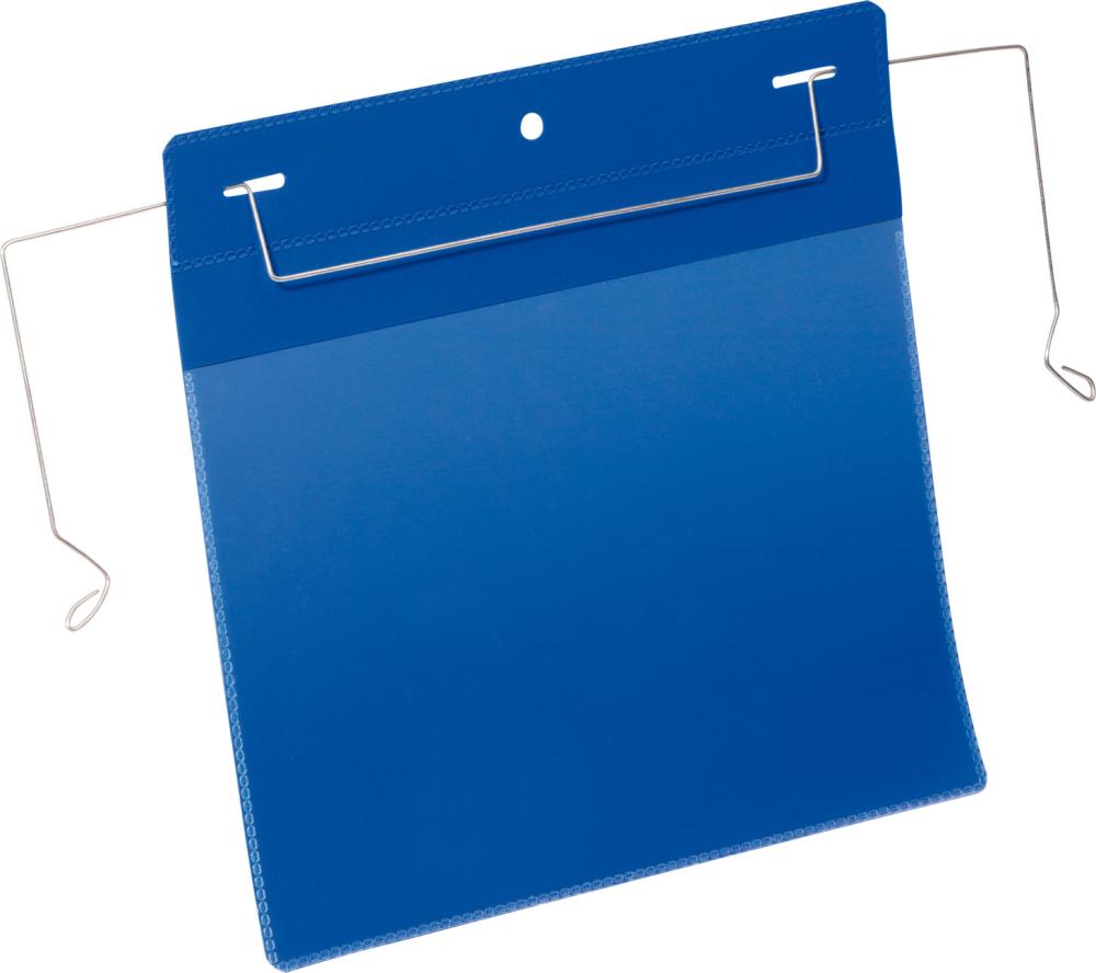Dokumententasche DURABLE, B210xH148 mm A5 quer blau mit Drahtbügel VE 50 Stück