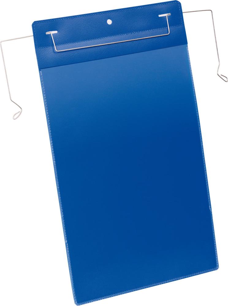 Dokumententasche DURABLE, B210xH297 mm A4 hoch blau mit Drahtbügel VE 50 Stück