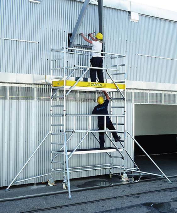 Leichtmetall-Fahrgerüst ZARGES, 0,75x2,50mHöhe ca 4,45 m