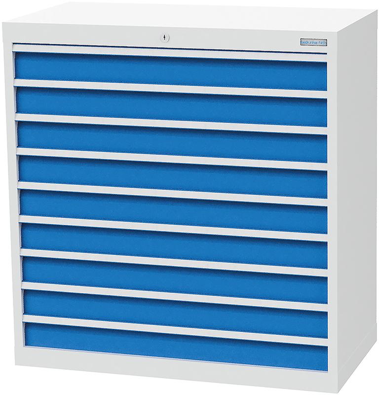 Schubladenschrank BEDRUNKA + HIRTH, T500 980 mm, 9 Sbl. VA