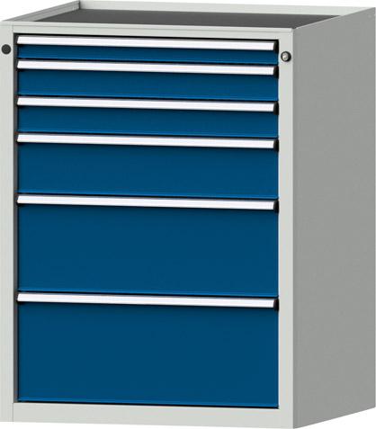 Schubladenschrank ANKE, 3005 600x600mm, 6 SL,7035/5010