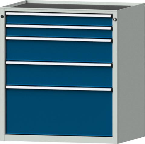 Schubladenschrank ANKE, 3009 750x600mm, 5 SL,7035/5010