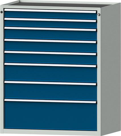 Schubladenschrank ANKE, 4004 900x600mm, 8 SL,7035/5010