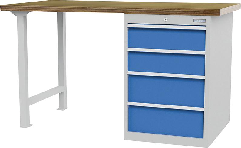 Reihenwerkbank BEDRUNKA + HIRTH, 4SL mit Schubladenblock