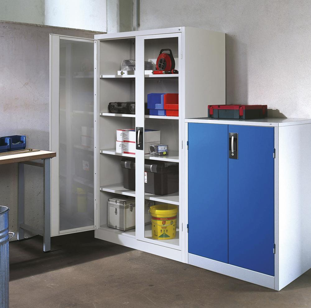 Schrank CP, mit Sichtfenster 8531-055 / 7035 / 5012