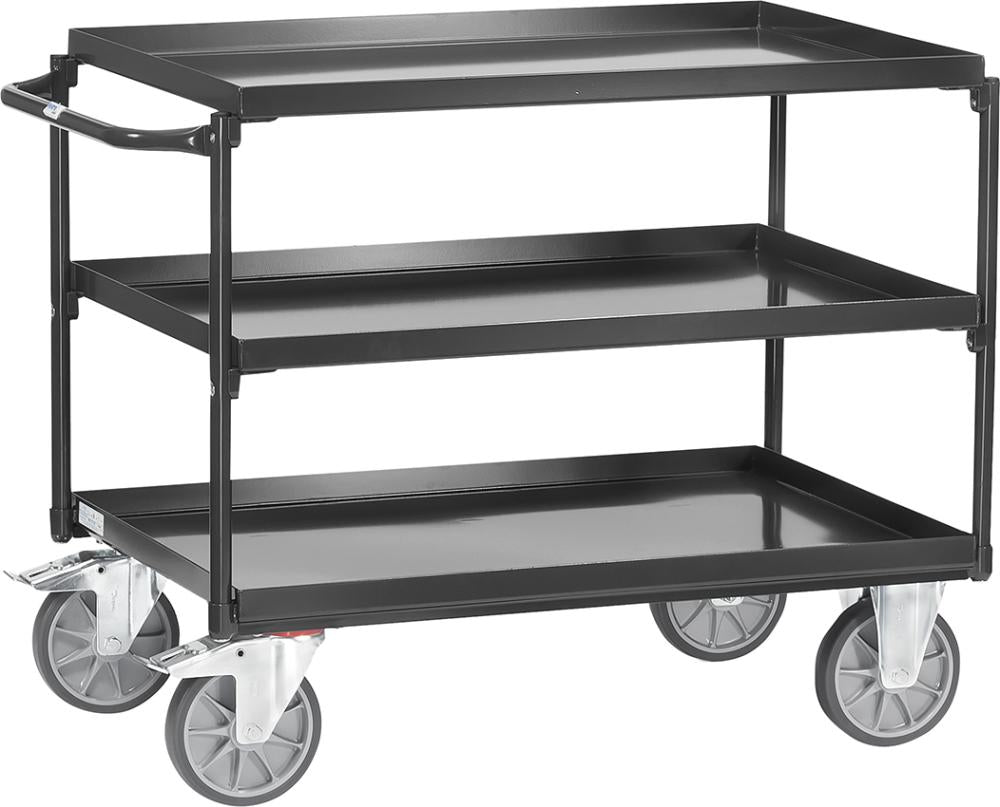 Tischwagen4832 FETRA, 400kg grau3 Wannen 1000x700mm