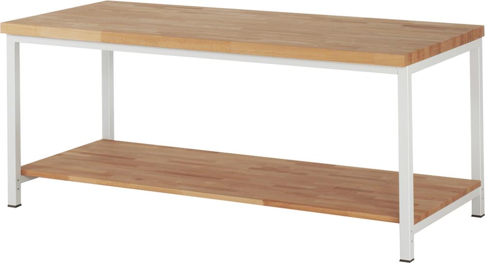 Werkbank RAU, B2000xT900mm m.Ablageboden Buche T757