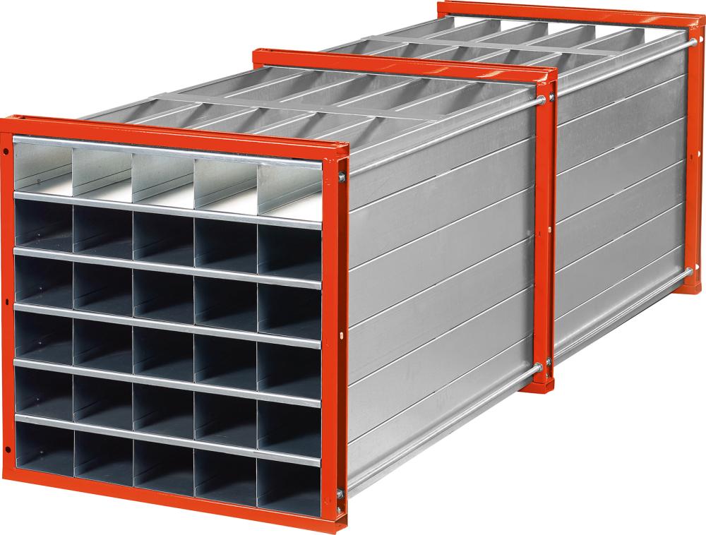 Wabenregal NEUTRAL, RWR-30/3 1000x1000x3000 30 Fächer RAL 2004