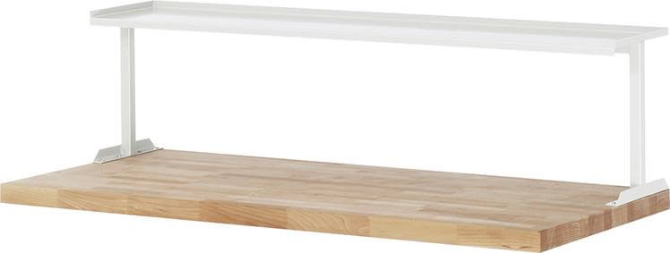 Stahlblechablage RAU, B1000xT300xH375mm 3-seitiger Abrollrand