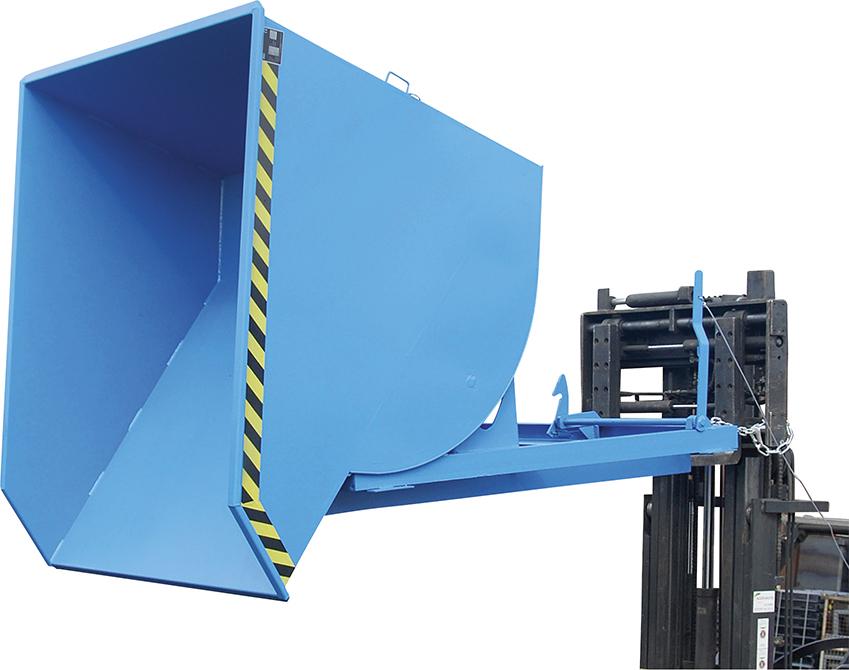 Kippbehälter BAUER, BKM 1500 l B1560xT1760xH1270 mm RAL5012 Tragkraft 3000kg mit Abrollsystem