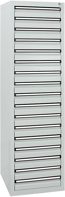 Schubladenschrank STUMPF, 17 SLR 1800x500x500 mm grau stumpf