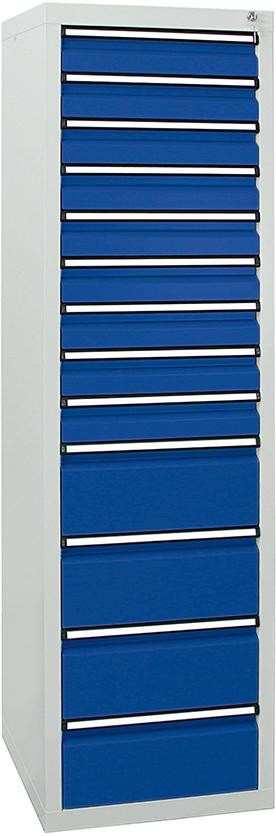Schubladenschrank STUMPF, 13 SLR 1800x500x500 mm 7035/5010