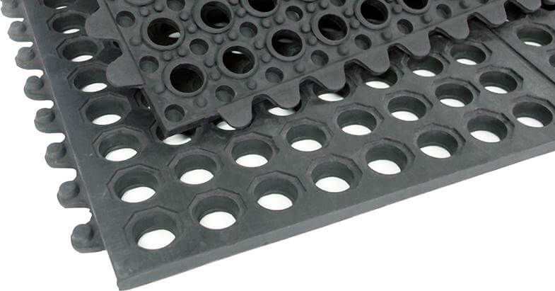 Arbeitsplatzmatte MILTEX, YOGA OCTA Oil schwarz B90xT90 cm