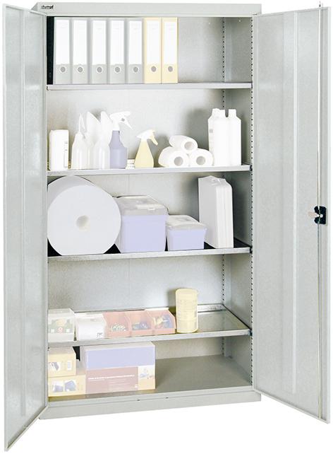 Werkzeugschrank STUMPF, 4 FB 1800x1000x500 mm grau stumpf