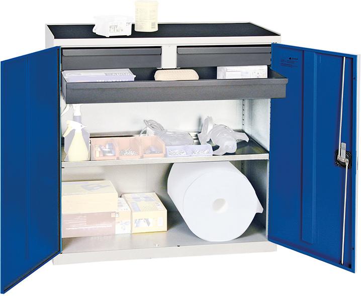 Materialschrank STUMPF, 3000 1000x1000x500 gr/bl 2SL