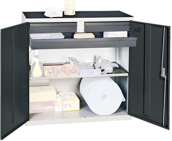 Werkzeugschrank STUMPF, S3000 RAL 7035/7016 3 Schubladen 1 Wannenboden