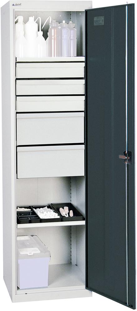 Werkzeugschrank STUMPF, S2000 RAL 7035/7016 2 Wannenböden 5 Schubladen