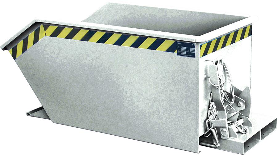 Spänebehälter BAUER, SGU 300 l 680xT1140xH580 mm vzk Tragkraft 750kg mit Lochblechboden