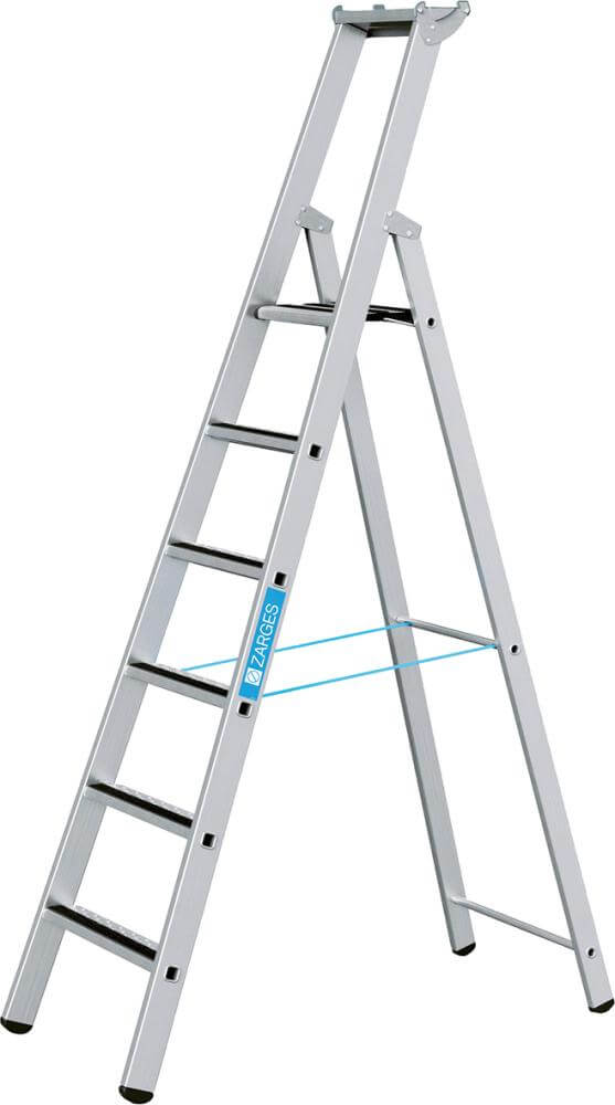 Stufenleiter ZARGES, R13step S 6 Stufen Plattformhöhe 1,59 m Arbeitshöhe 3,60 m