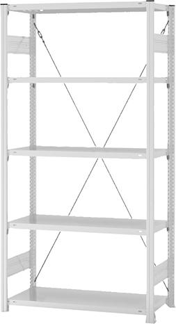 Grundregal, NEUTRAL, ESD, 5 Böden 2000x400x1000, RAL7150