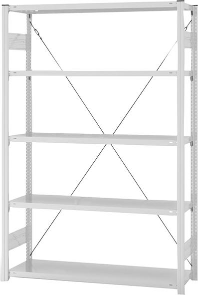 Grundregal, NEUTRAL, ESD, 5 Böden 2000x400x1300, RAL7150