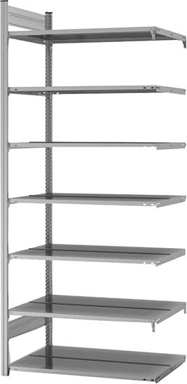 Anbauregal NEUTRAL, zerlegt HZA 23610 DA, 7 Böden 2350x600x1000mm verzinkt