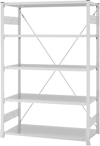 Grundregal, NEUTRAL, 5 BD 2000x600x1300, hellgrau