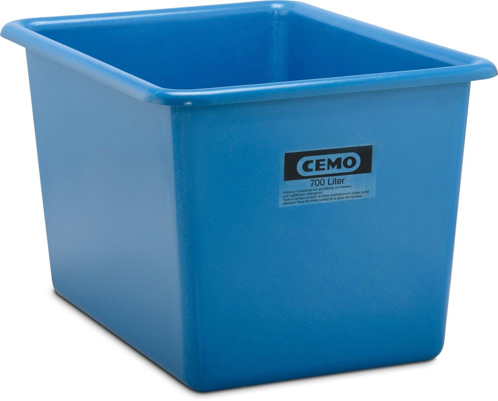 Rechteckbehälter CEMO, 700 Liter blau