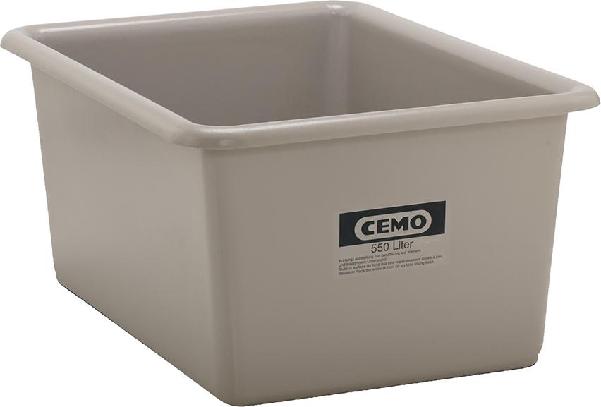 Rechteckbehälter CEMO, 550 Liter grau
