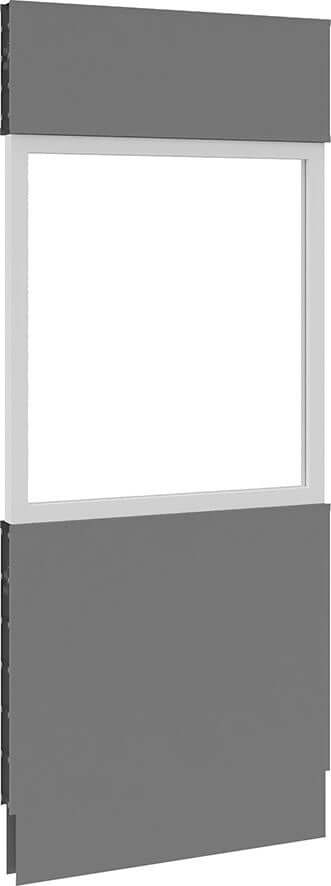Akustikglaswandelemente, mit Fenster OTTO KIND, Anbaufeld, Breite 625 mm