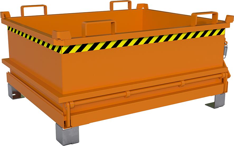 Mini-Klappbodenbehälter BAUER, MSB 400, lackiert, Gelborange