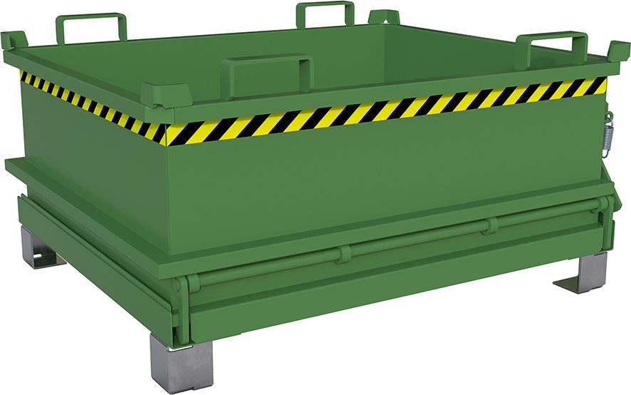 Mini-Klappbodenbehälter BAUER, MSB 400, lackiert, Resedagrün