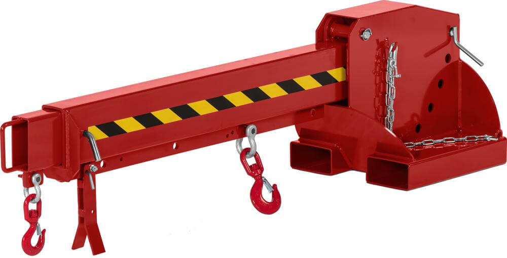 Kranarm NEUTRAL, Typ RKT-5 6-fach ausziehb.5000kg 5-fach verst. 2260-3760 RAL 3000 feuerrot