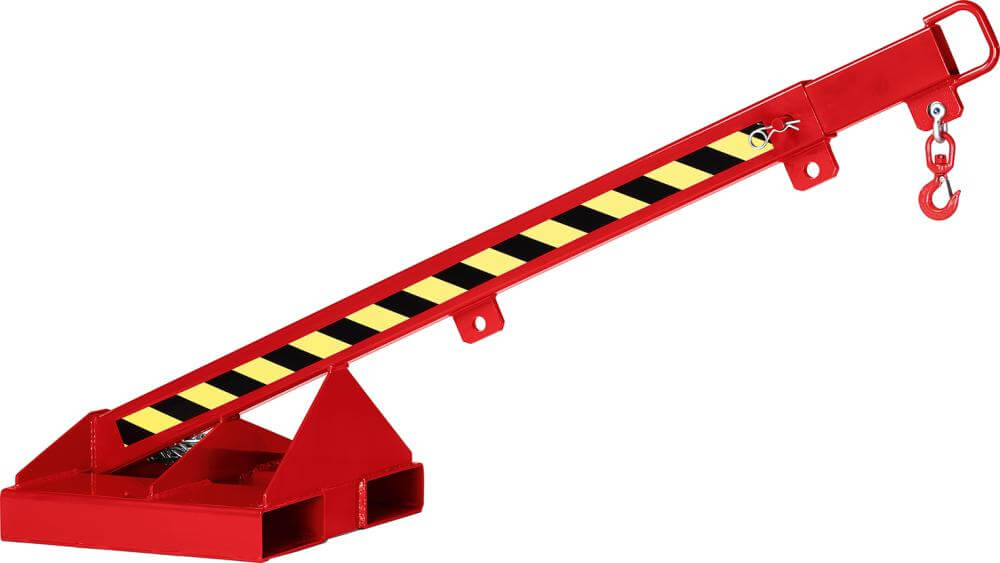 Lastarm NEUTRAL, Typ RLH-T 1 5-fach ausziehb.1000kg 25° Neigung max. 2370mm RAL 3000 feuerrot