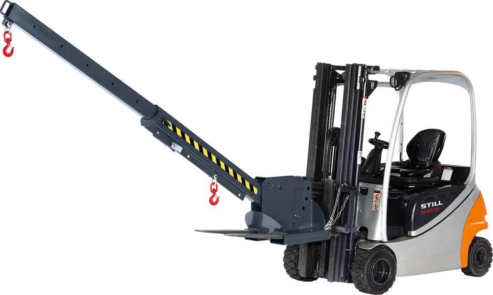 Kranarm NEUTRAL, Typ RKT-5 6-fach ausziehb.5000kg 5-fach verst. 2260-3760 RAL 7016 anthrazitgrau