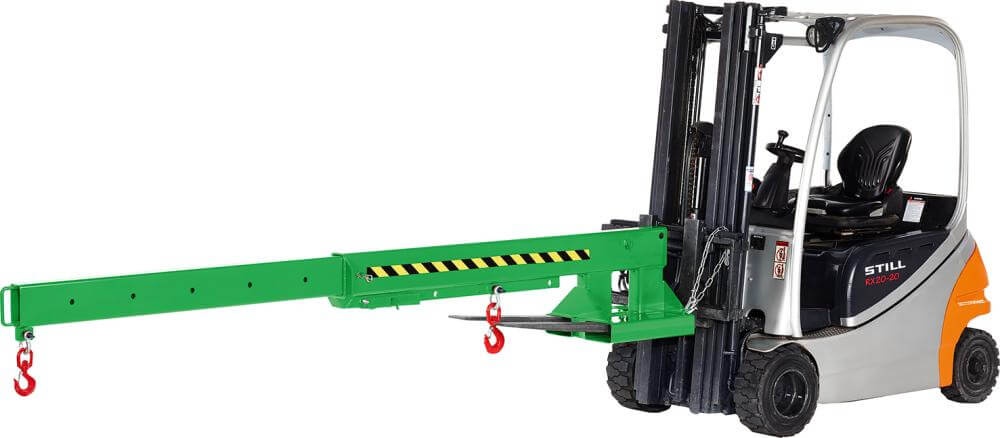 Kranarm NEUTRAL, Typ RKA-5 6-fach ausziehb.5000kg nicht verst. 2220-3720 RAL 6018 gelbgrün