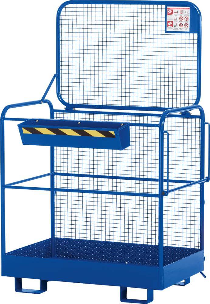 Arbeitskorb NEUTRAL, Typ RAK-Eco 1200x800x1900 mm Traglast 300 kg RAL 5010 enzianblau