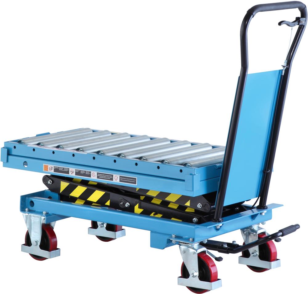 Hubtischwagen HANSELIFTER, m. Rollenb.Tischmaß: 1025x535 300 kg Tragfähigkeit