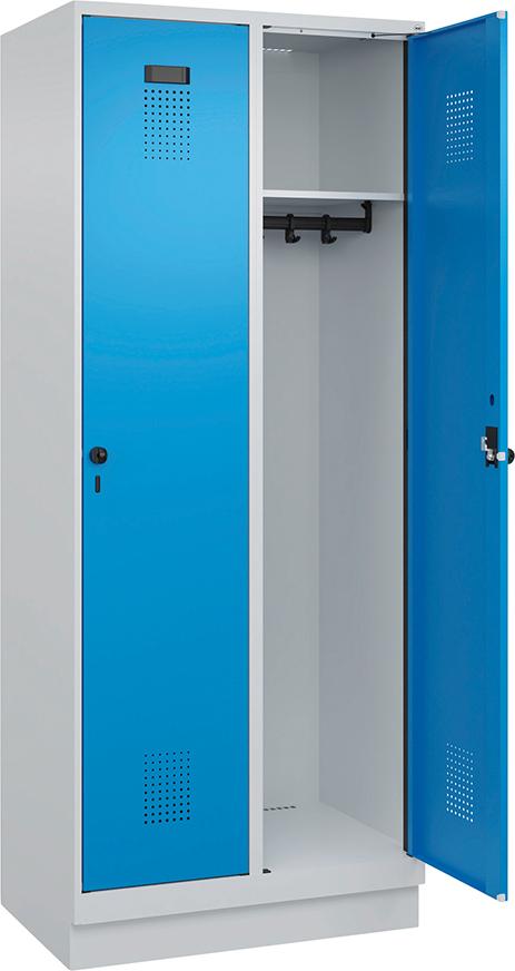Spind CP, Evolo PLUS 2 Abteile H1950xB800xT500mm RAL7035/RAL5012 /S/7035